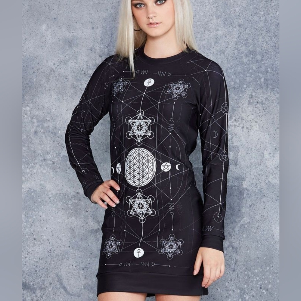 Blackmilk Sacred Geometry Sweater Dress